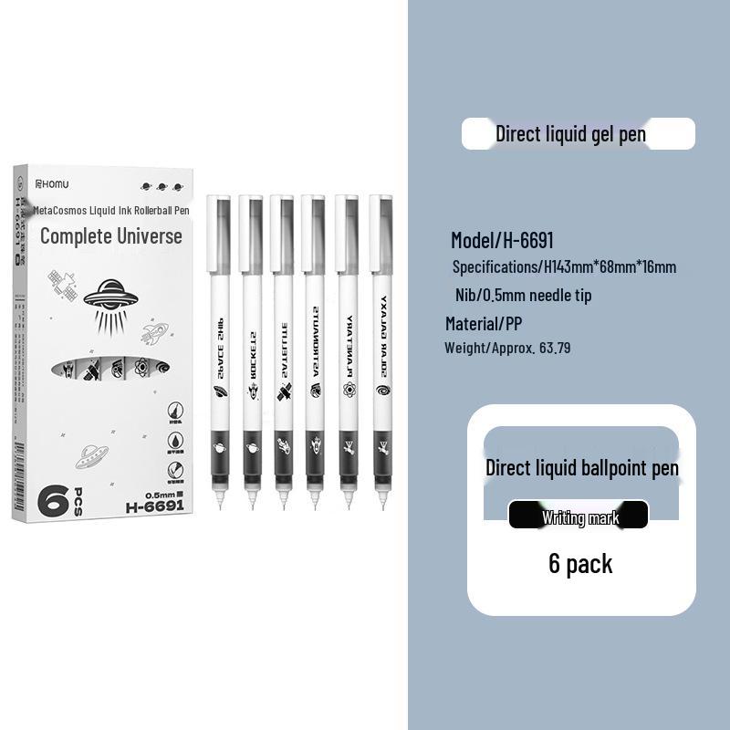 Panda Series: High-Capacity Needle-Tip Liquid Ink Rollerball Pen for Students - Ideal for Exams and Practice