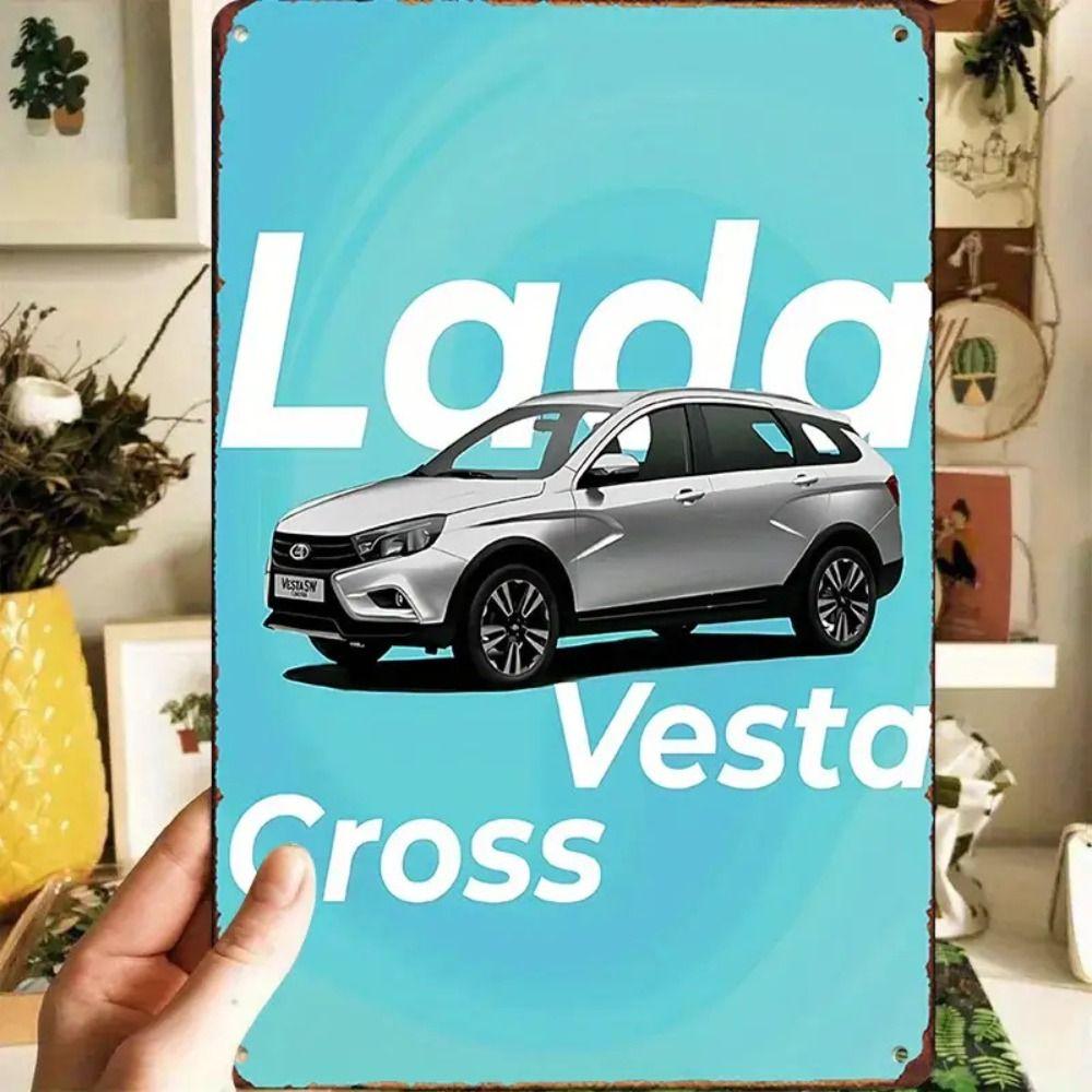 Lada Retro Metal Tin Sign Garage Wall Decor Vintage Car