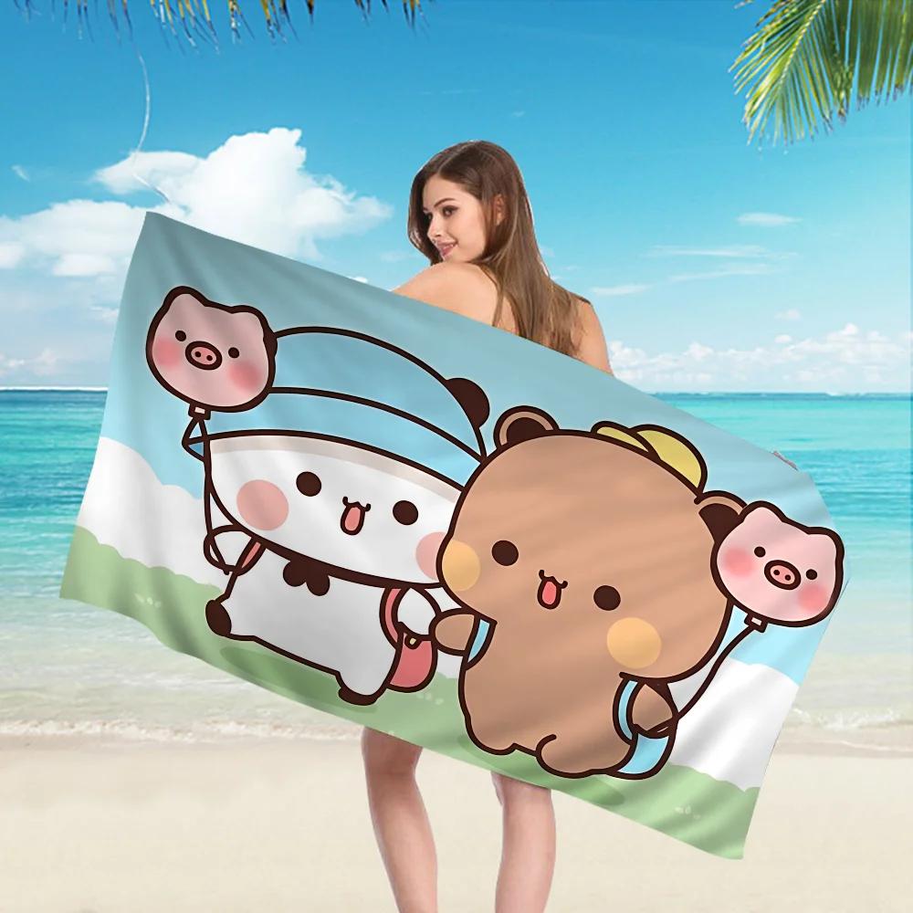 Bubu E Dudu Carino Cartone Animato Coperta in Microfibra Asciugatura Rapida Asciugamani da Spiaggia Stampa Oversize Super Assorbente Coperta Asciugamano da Piscina
