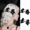 Skull Pass Ribbon Hair Fasteners Gothic Hair Accessories For Women Men Soft Woven Fabric Not Slip Hairpins For Daily Parties Festivals