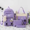 Schoolbag Female College Student Campus Canvas Bag Grades 3 to 5 and 6 Large Capacity Middle School Student Junior High School Student Backpack Female