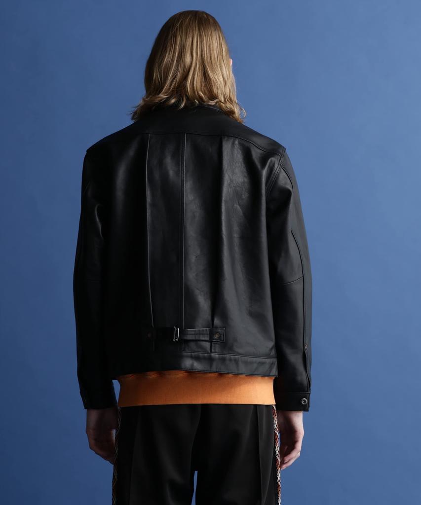 SCHOTT NYC SHEEP LEATHER 1st TRACKER Sheep Leather Trucker Size JKT/Men's Jacket, 2XL, 010, Black, 782-3150012