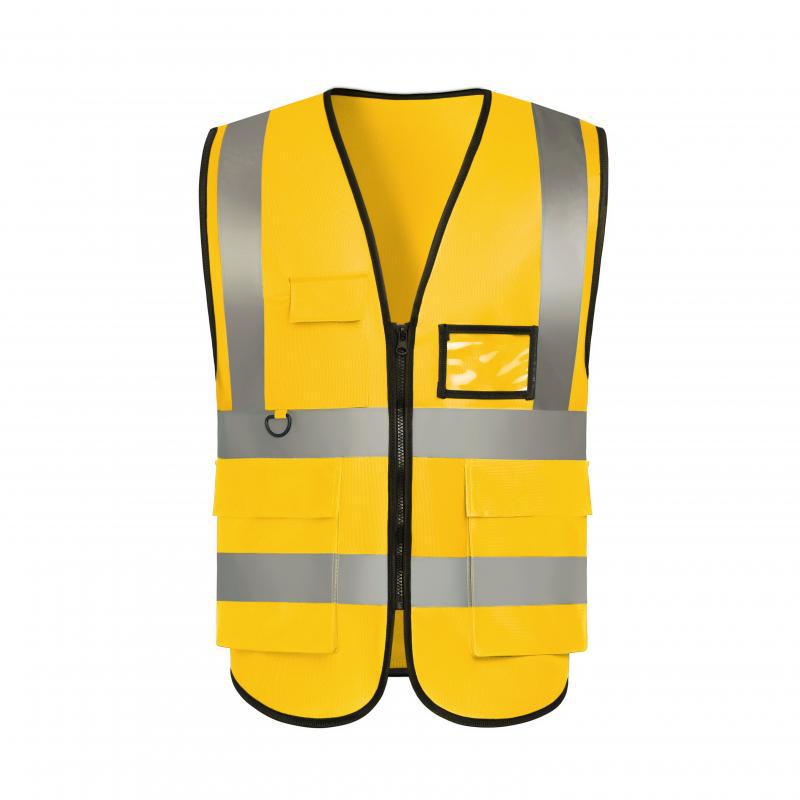 Custom Reflective Safety Vest with Logo for Nighttime Construction and Sanitation Workers