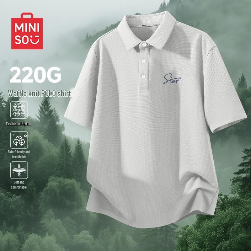 Мужская вафельная рубашка-поло MINISO M