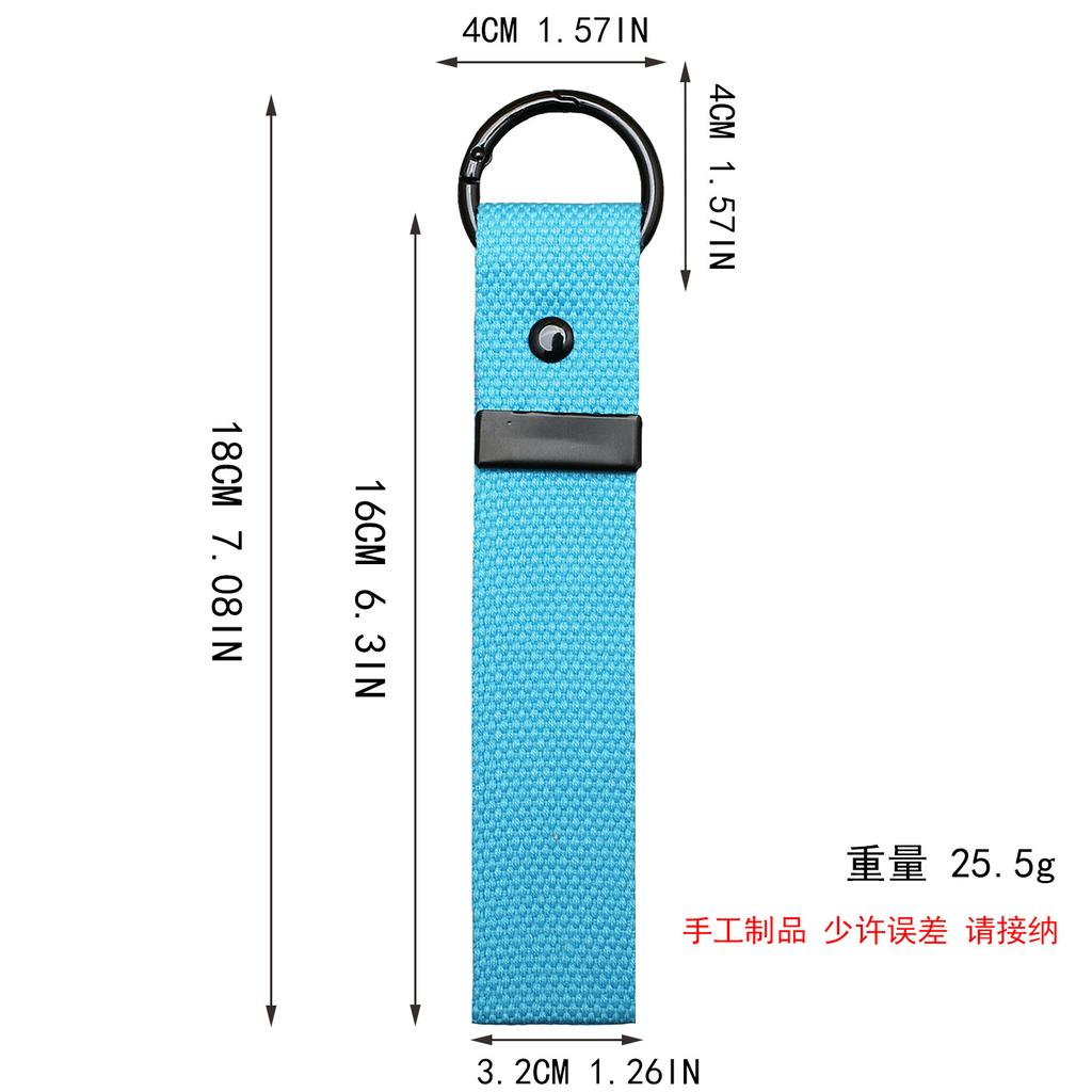 Handmade Diy Decorative Webbing Cloth Sticker Embellished Polyester Webbing Lanyard Korean Version Ins Spring Buckle Bag Pendant