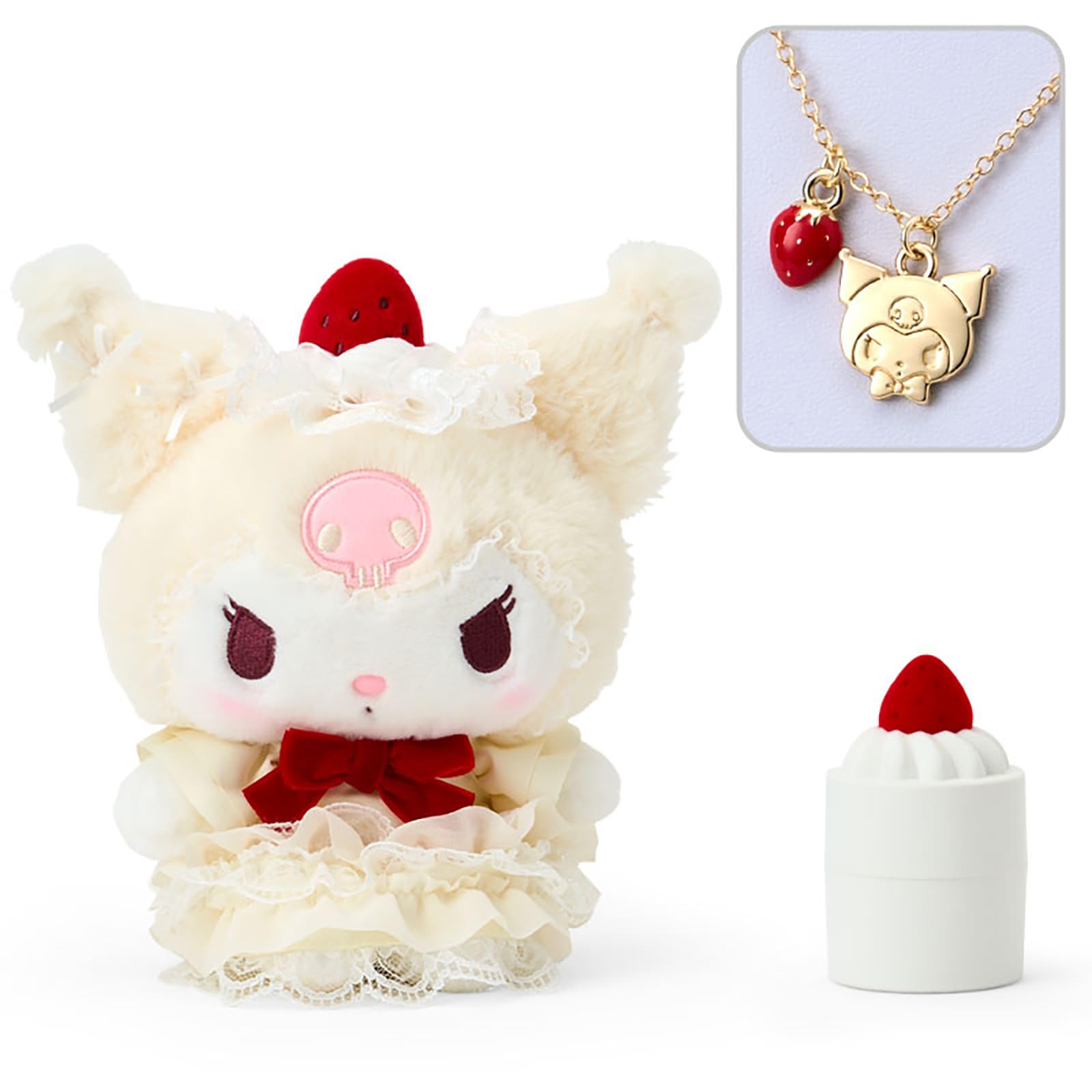 

Мягкая игрушка ожерелье Kuromi аксессуар чехол подарок 391221 [Sanrio] & (песочное печенье)