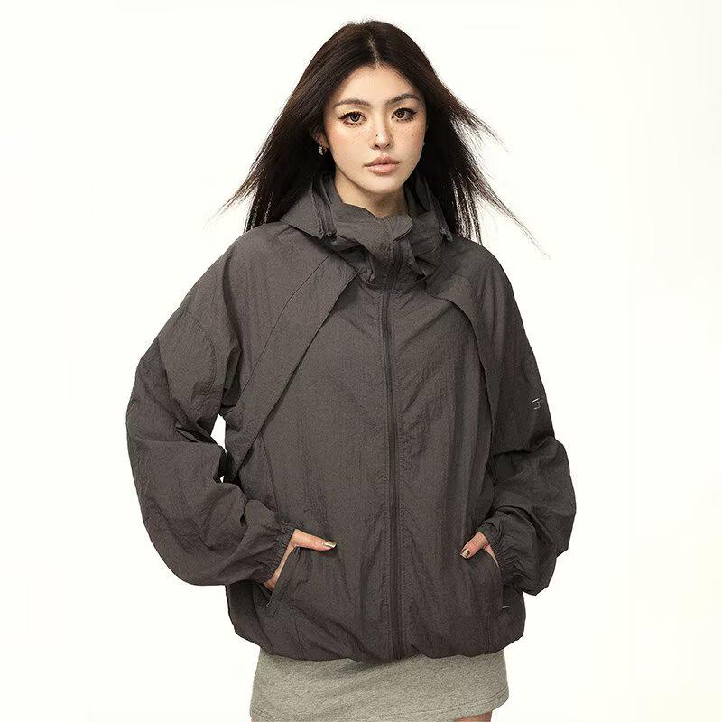 

2025 Унисекс Быстросохнущая Солнцезащитная Куртка из Ледяного Шелка - Легкая, Модная Защита на Весну/Лето 2XL серый