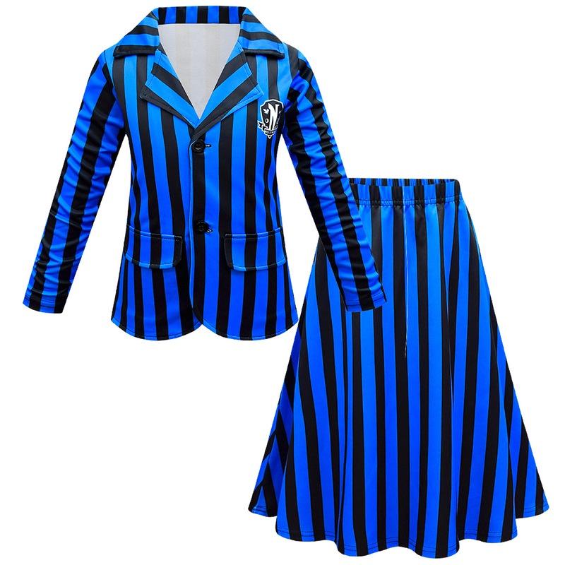 Stylish Wednesday Addams Enid School Uniform Party Dress For Girls