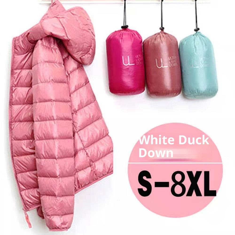 Down Jacket for Women, New Short Style, Light, Thick, Warm and Slim Korean Style White Duck Down Fashion Jacket
