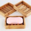 Portable Natural Bamboo Soap Dishes Tray Holder Storage Soap Rack Plate Container Bathroom Accessories Storage Organizer