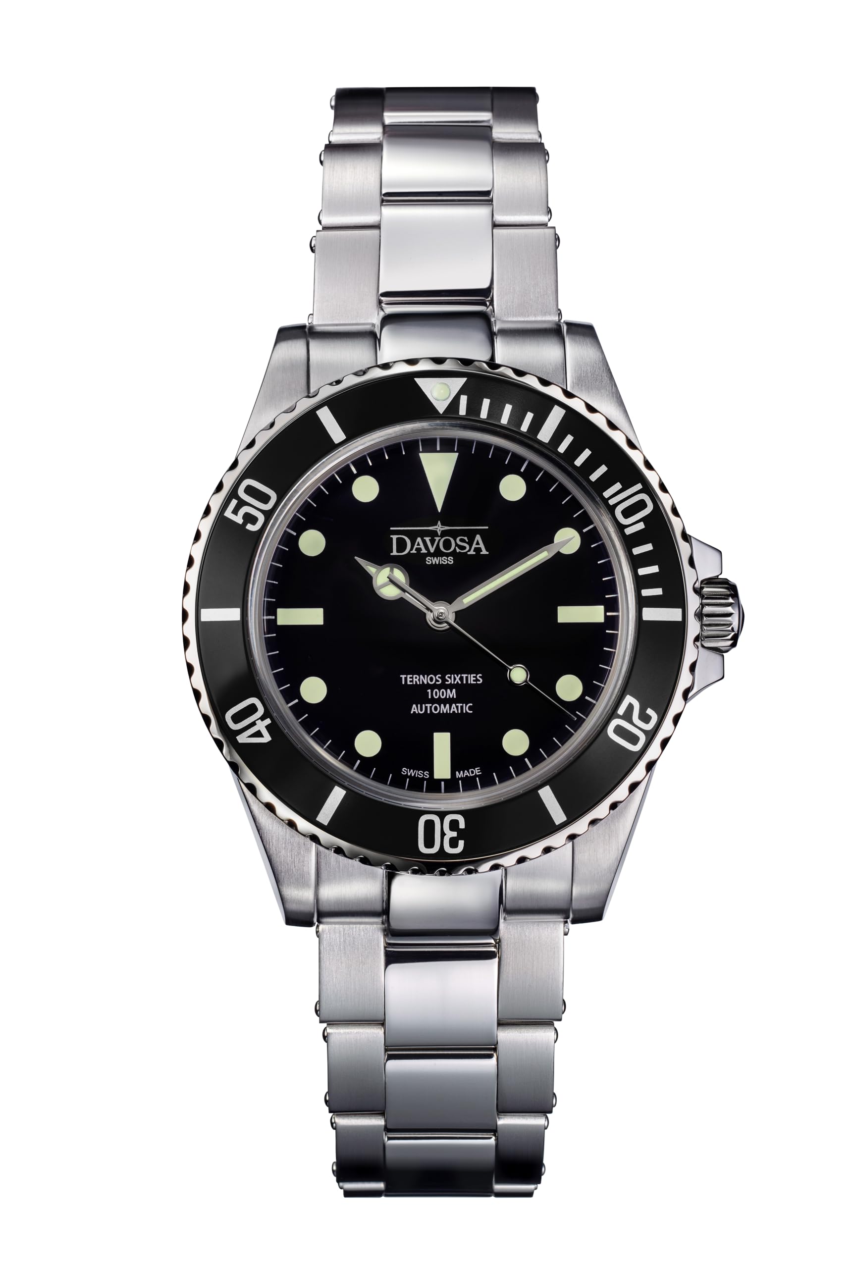

Mechanical Automatic Watch 10 ATM Water Resistant Swiss Made Silver [Davosa] 161.525.50S Men s чорний