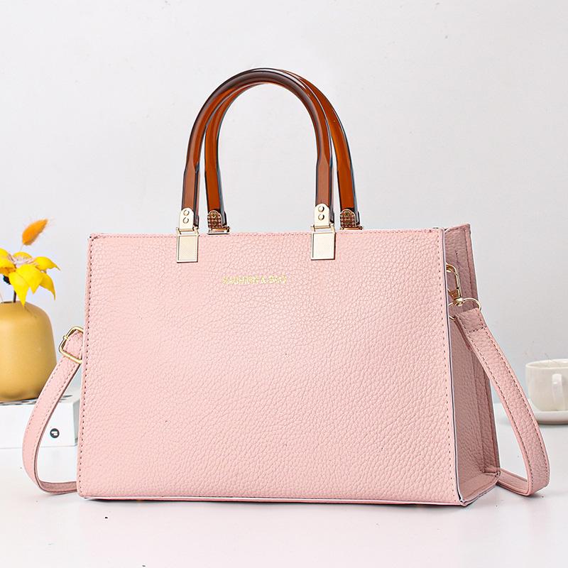 

Женская сумка через плечо, женская сумка из искусственной кожи, женская сумка большой емкости, сумка через плечо розовый