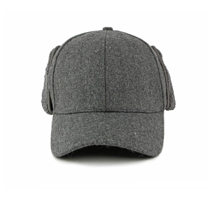 Autumn Winter Hat Men's Baseball Cap Middle-Aged and Elderly People's Cap Thick Velvet Ear Protection Wool Warm Cap