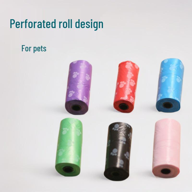 Portable Dog Poop Bags for Outdoor Walking - Printed Waste Scooping Bags