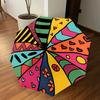 1PC pattern shapesAutomatic Open/Close Umbrella with Windproof, 8-Rib Sturdy Canopy, Durable Ribs, Fashionable Design, Outdoor Accessory, Fun Prin, Ho