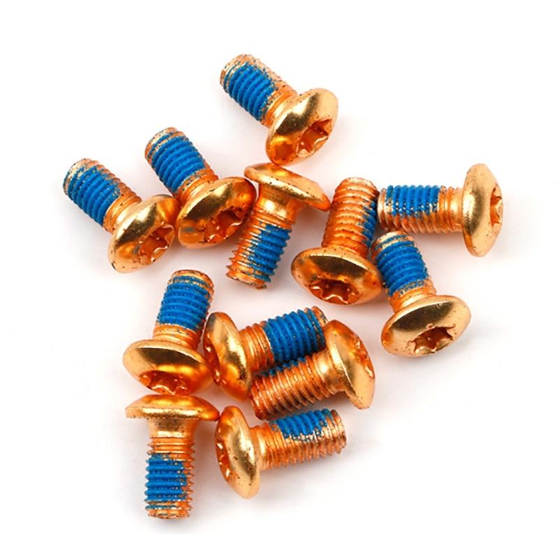 12pcs/Box Mountain Bike Disc Brake Rotor Bolts T25 Alloy Steel Disc Brake Screws for Your Mountain Bike for Repair Shops