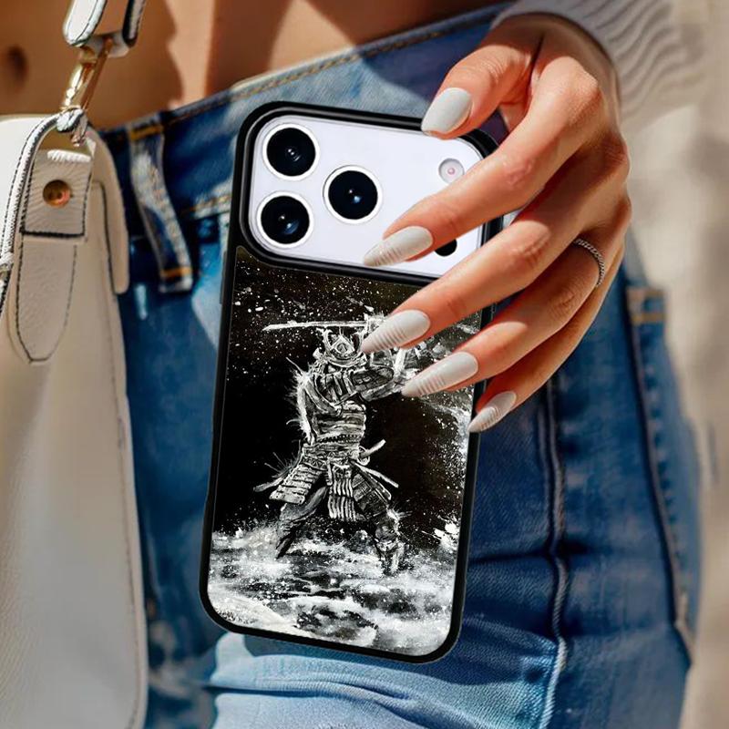 Japanisches Bushido Samurai Handyhülle Für iPhone 17 Air 14 15 13 12 Max Hülle Für Apple 14 15 16 16e 11 Pro Max Plus