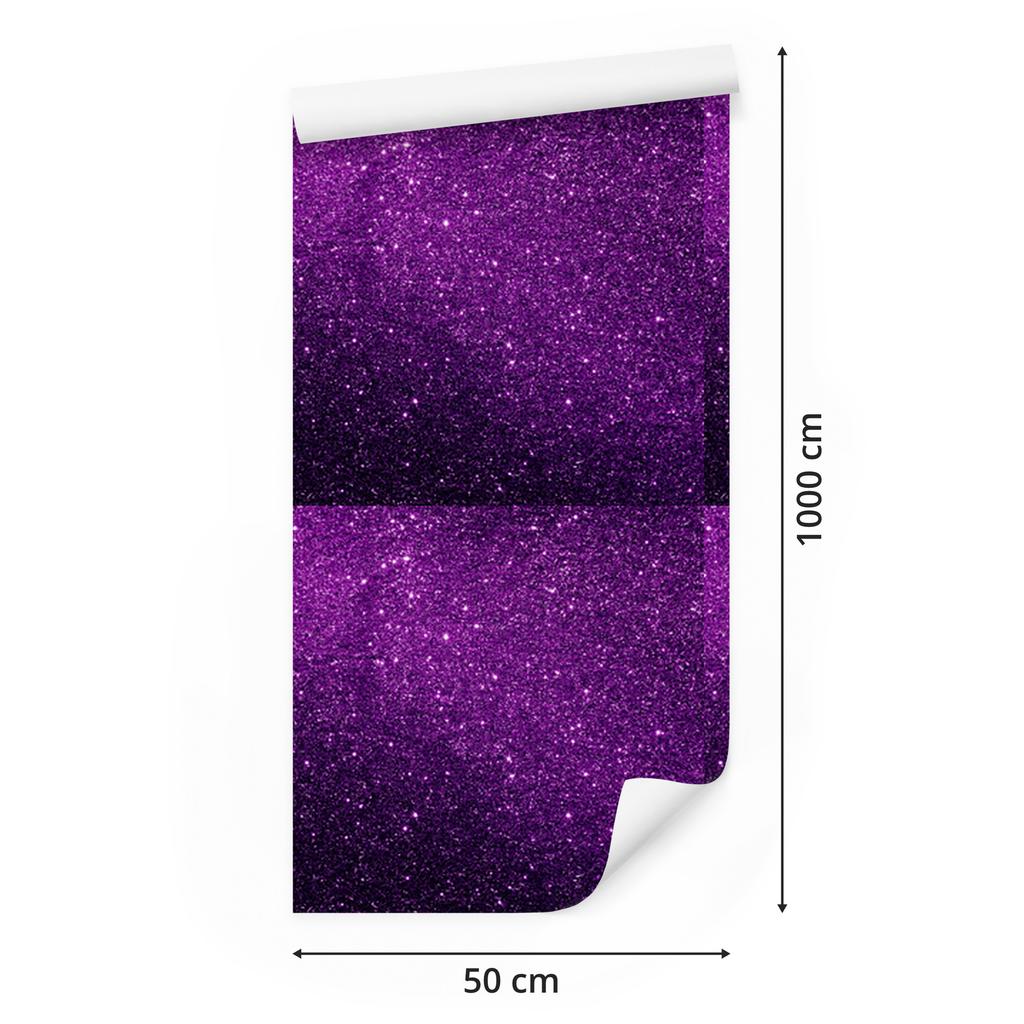 Violet, plum and indigo glitter wallpaper for living room and bedroom 50x1000