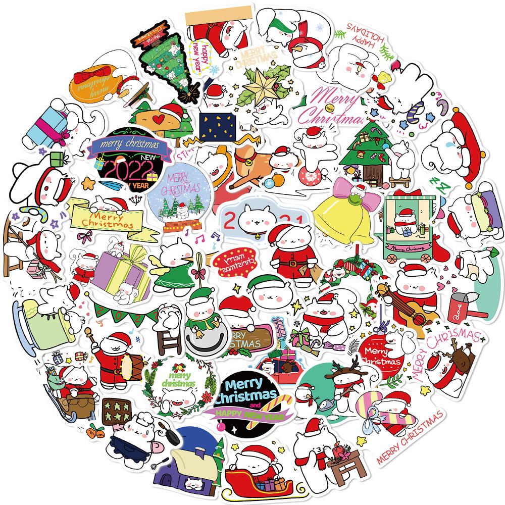 50 Christmas Squirrel Baby Decoration Party Stickers Guitar Laptop Suitcase DIY Waterproof Stickers