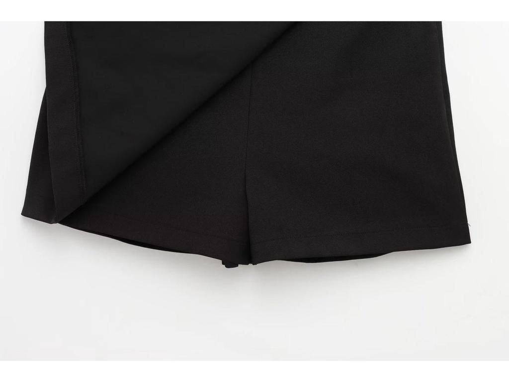 Belted Asymmetrical Double-Breasted High Waist Slimming Shorts - Spring/Summer 2025 Collection
