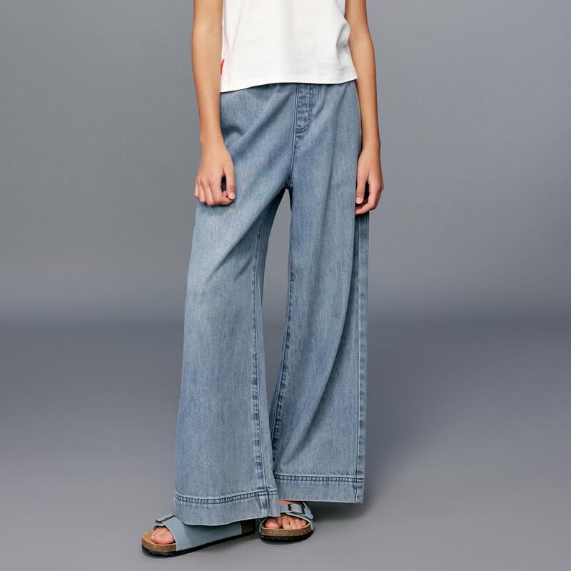 

ELLE KIDS Girls Letter Embroidered Denim Pants 165