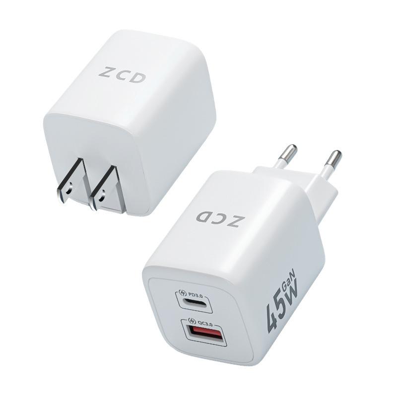 45w Gallium Nitride Charger PD Fast Charging Power Adapter Mobile Phone Charging Head US Regulations European Regulations Multi-port Charger