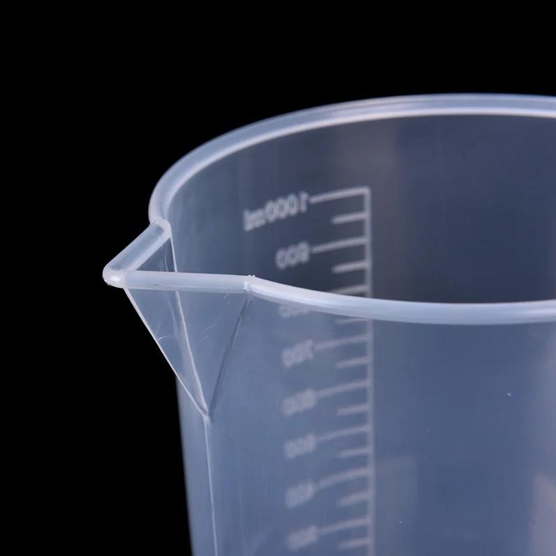 1000ml/5000ml Food Grade Thickened Plastic Graduated Measuring Cup Clear Sustainable Lidless Beaker for Kitchen Lab Restaurant