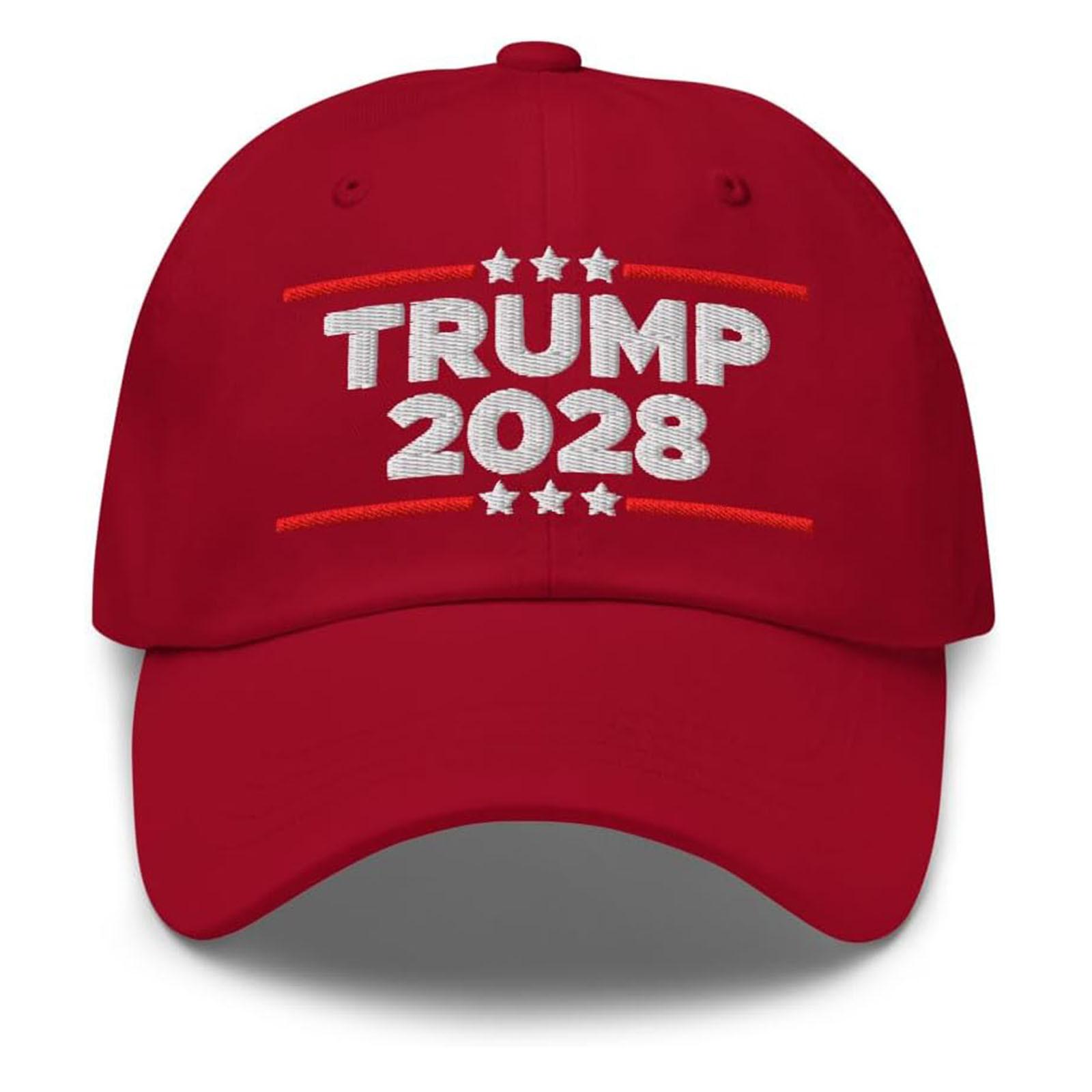 

Модная мужская и женская бейсболка Trump Foil Print 2028 года с регулируемой высотой