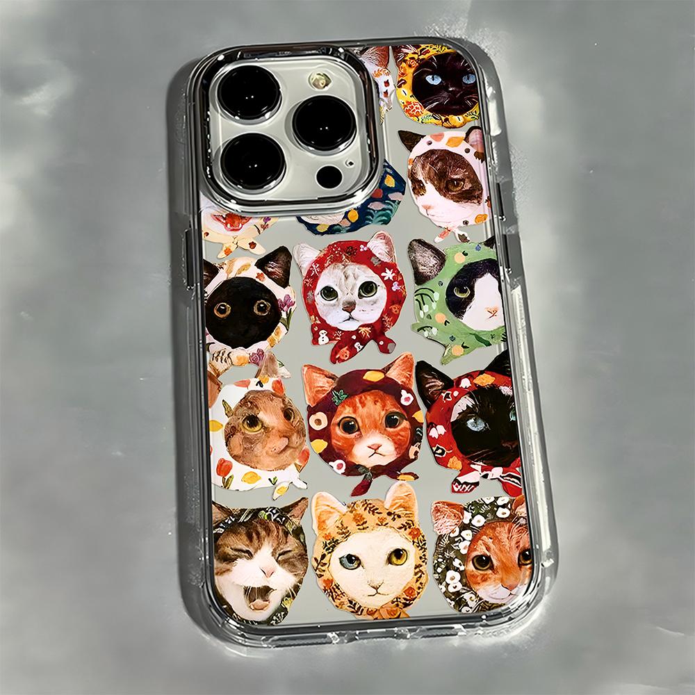 Lovely Colorful Cat Design Phone Case For Google Pixel 10 9 8 7 8A 9A XL Pro 4G 5G Transparent Soft Silicone TPU Back Cover