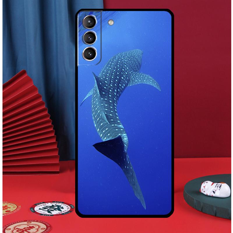 Ocean Whale Shark Swimming Phone Case For Samsung Galaxy S24 Ultra S9 S10 S20 S21 S22 Plus S23 FE S25 Ultra Back Cover