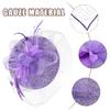 UPKOCH Wedding Decorative Hat with Floral Mesh Bridal Headpiece Purple for Women Special Occasion Tea Party Hair Accessory