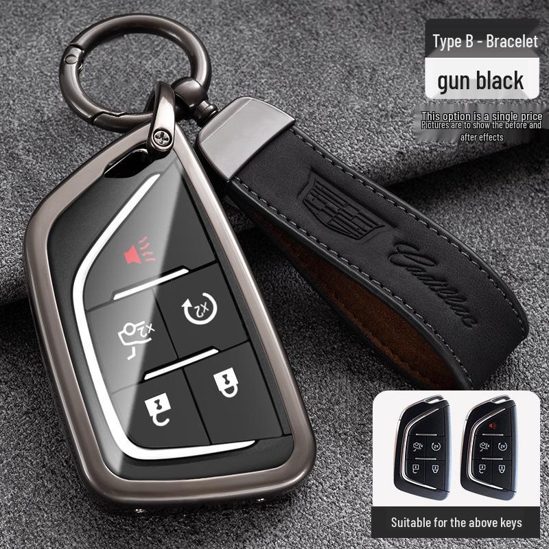 Cadillac Key Case: Metal Shell for CT5, XT4, XT5, XTS, ATSL, CT6 Models.