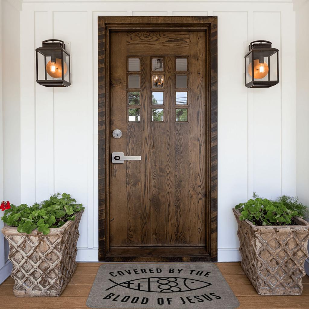 Jesus Fish Doormat Non-Slip Bath Kitchen Mat Toilet Floor Door Entrance Carpet Rug