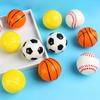 6Pcs Mini Sports Stress Ball Anxiety Relief Small Foam Football Baseball Basketball Tennis Soccer Kids Elastic Ball Fidget Sensory Toy