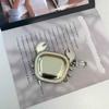 2025 New Leather Pendant Head Layer Leather Mini Earphone Bag Crab Pendant Wallet Cross Border