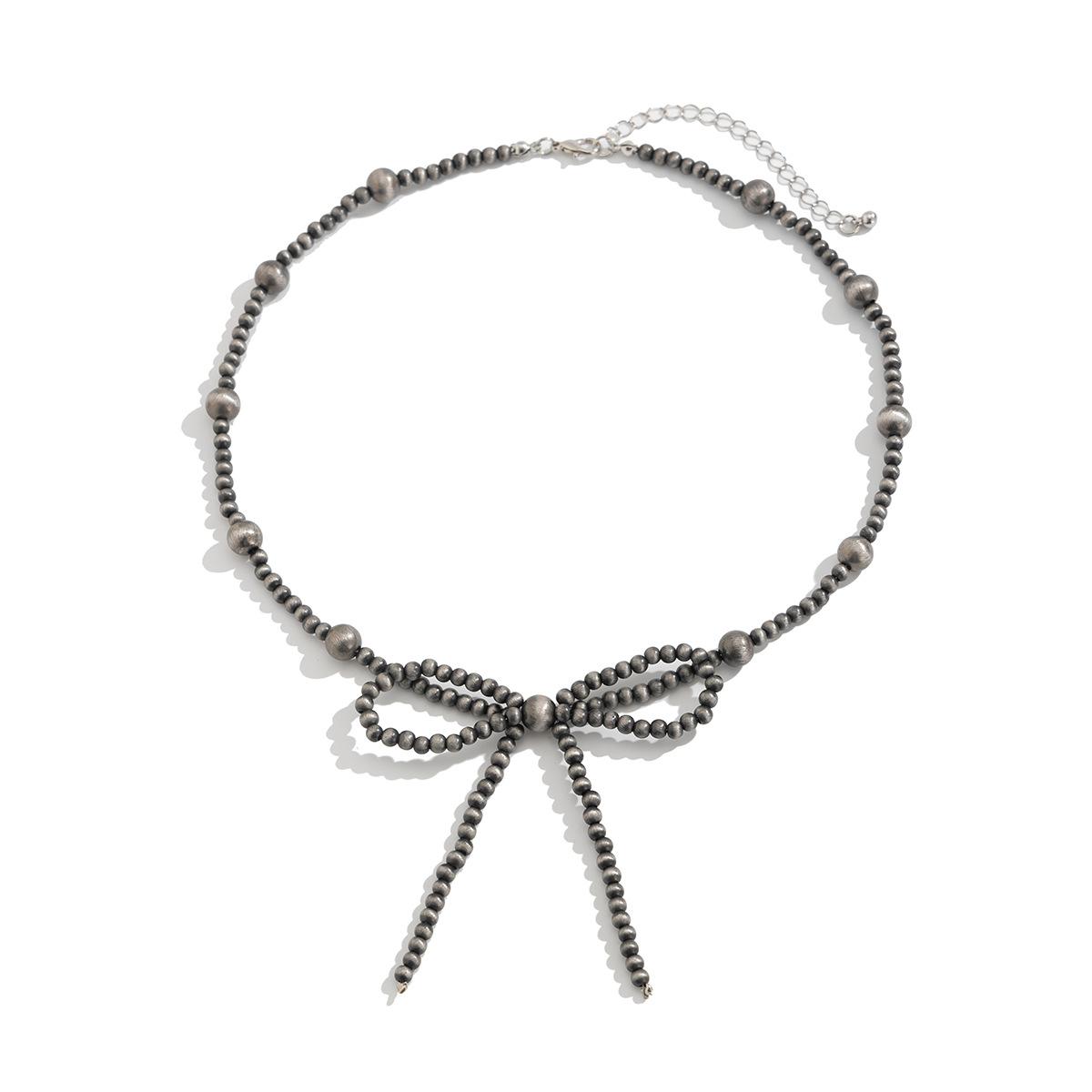 

Винтажное ожерелье-бант из бусин CCB для женщин, готическое регулируемое ожерелье-цепочка на ключицу, шейное украшение, аксессуары Y2K