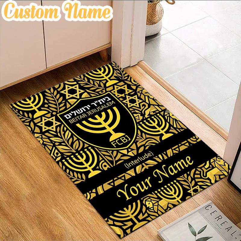 Custom Name Jerusalem Fc Logo Design  Rug, Office Rug, Chair Rug, Carpet for Living Rooms, Doormat Game Rug Home Decor Christmas Gifts