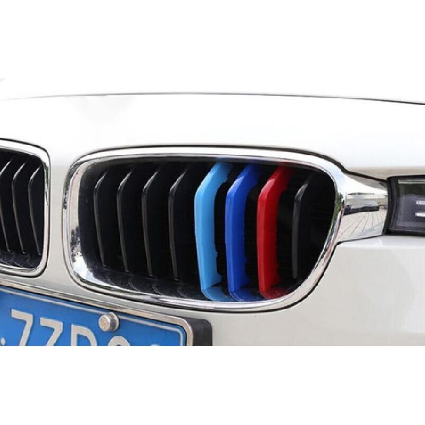 For BMW 3-Series F30 2013 2014-2019 Front Bumper Mesh Grill Grille Strip 3PCS