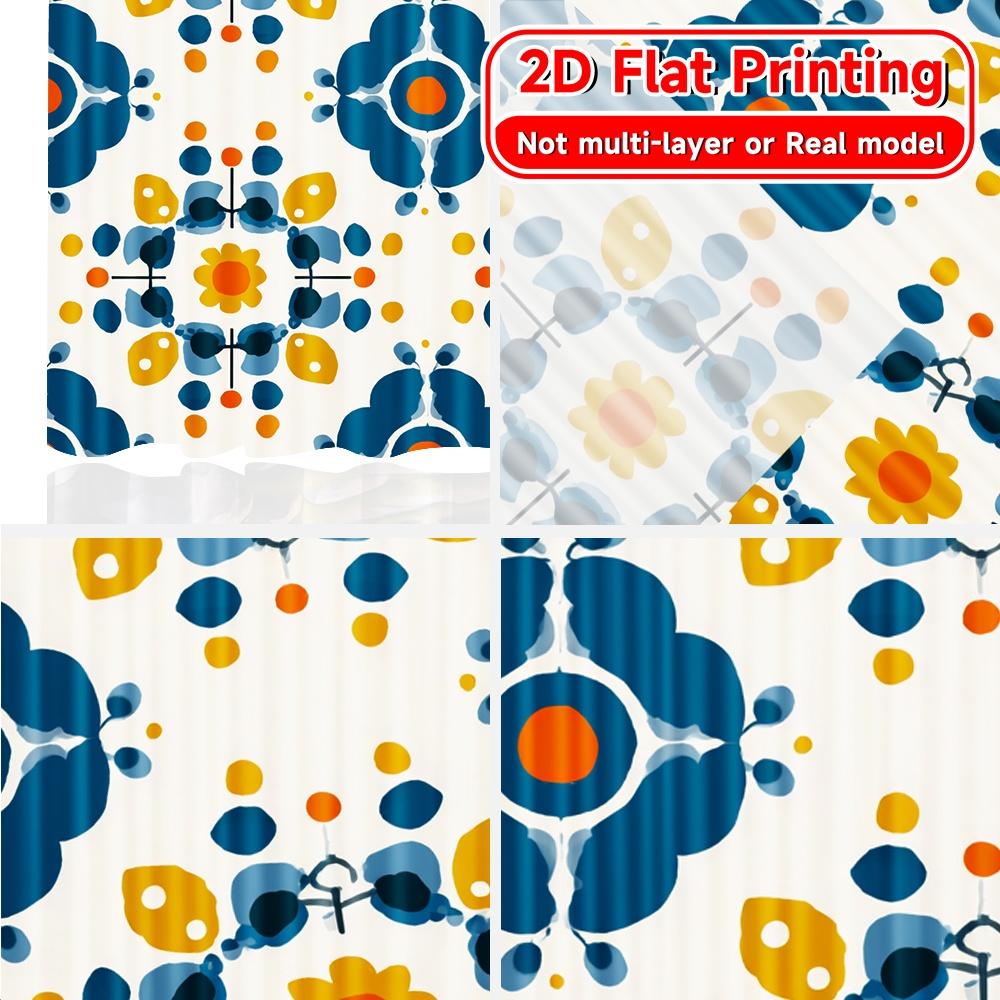 Flat Printing Golden Mosque Garden Chic Window Curtain Durable Polyester Curtains Decorations Outdoor Perfect Set Of 2 Made Washable
