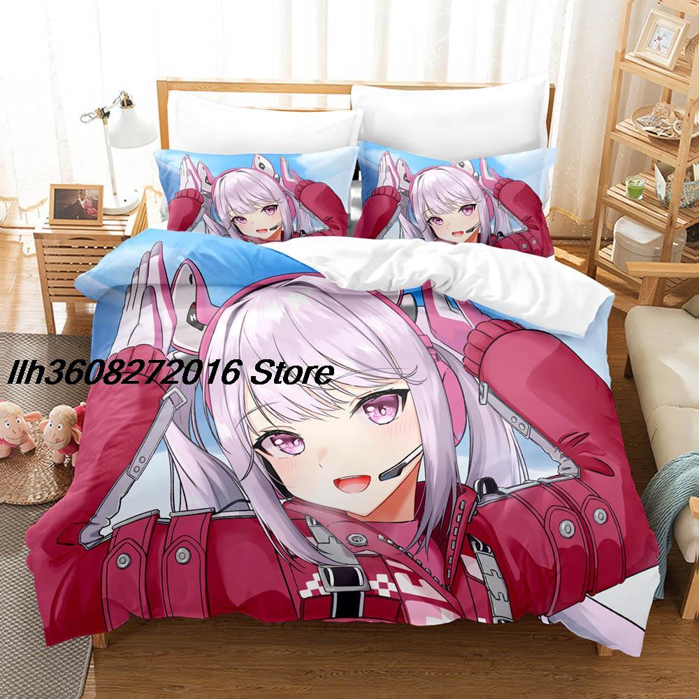 Comforter Kawaii Nikke Bedding Set Single Twin Full Queen King Size Bed Set Aldult Kid Bedroom Three-Piece Suits 3D Anime Bed Sheet S