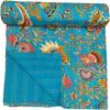 Aizza Trends Handmade Pure Cotton Printed Kantha Quilt  - Traditional Look Bed Spread Kantha Gudri - Vintage Hand Stitch Gudri