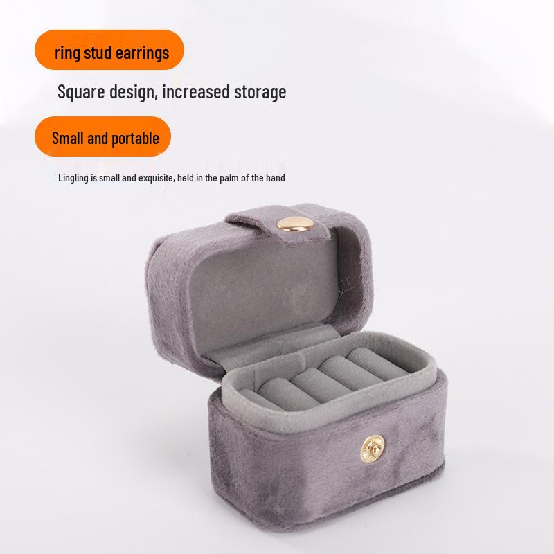 Compact Mini Ring & Earring Jewelry Storage Box