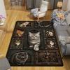 Feline Portraits Gallery Pattern Rug Floor Mat for Living Room or Bedroom Soft and Comfortable Carpet a Gift for Birthday and Holiday.