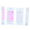 Pearlescent Pink White A8 Straight Pencil Candle Birthday Party Party Curve Pearlescent A15 Candle