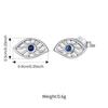 Bamoer 925 Sterling Earrings Silver Evil Eye Screw-back Ear Stud Mysterious Guardian Stud for Women Fine Jewelry