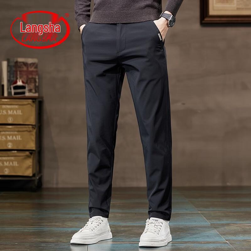 LangSha Men s Loose Straight Quick-Dry Summer Casual Pants S