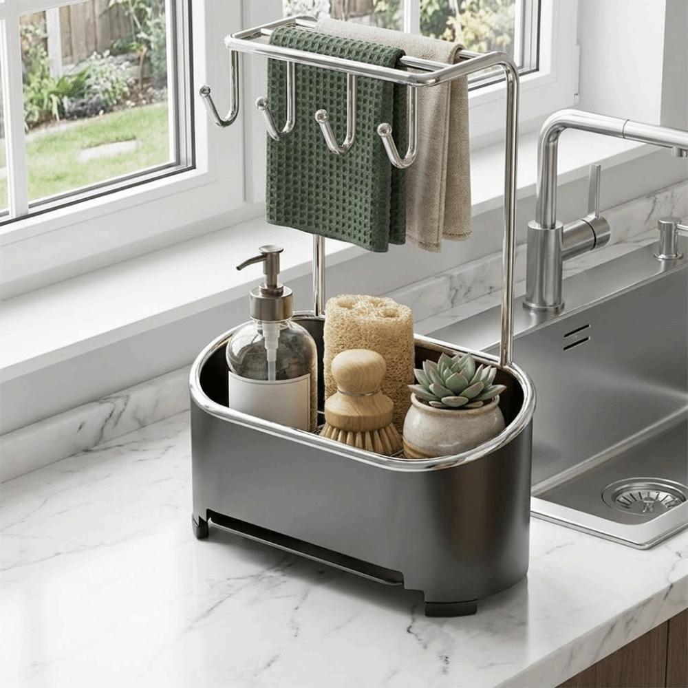Drainage Base Kitchen Sink Organizer Multifunctional Kitchen Rack  Kitchen Essentials