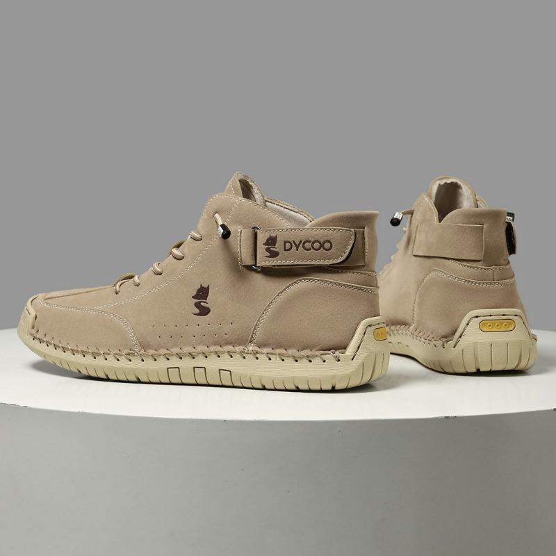 Hand-stitched Martin boots autumn and winter high-top men's shoes men's new casual short boots