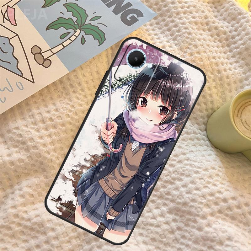 Anime girl cartoon japan cute Case For Realme C67 C63 C55 C51 C75 C61 C53 C35 C65 C71 11 12 13 14 15 Pro Plus GT6 GT7 Pro