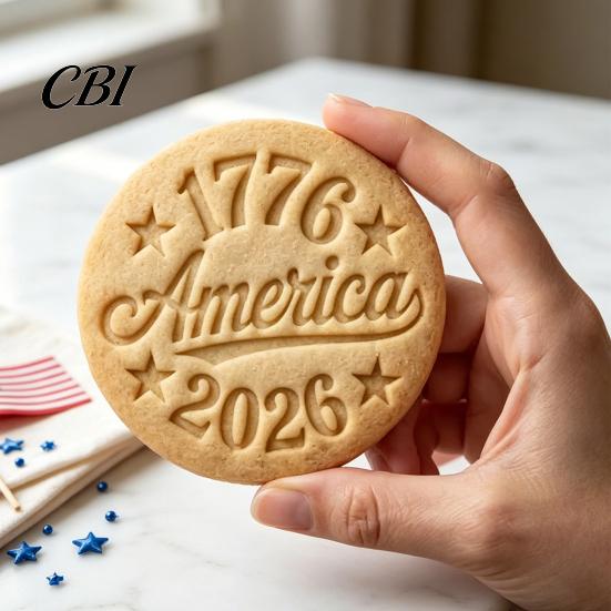 Three-dimensional Embossed Ornament 250th Anniversary Cookies with 3D Deep Texture, 1776-2026 Commemorative Decorations, Ideal Independence